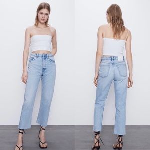 Zara high waisted straight leg jeans